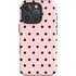 Pink and Black Polka Dots iPhone 16 Pro Magsafe Impact Case